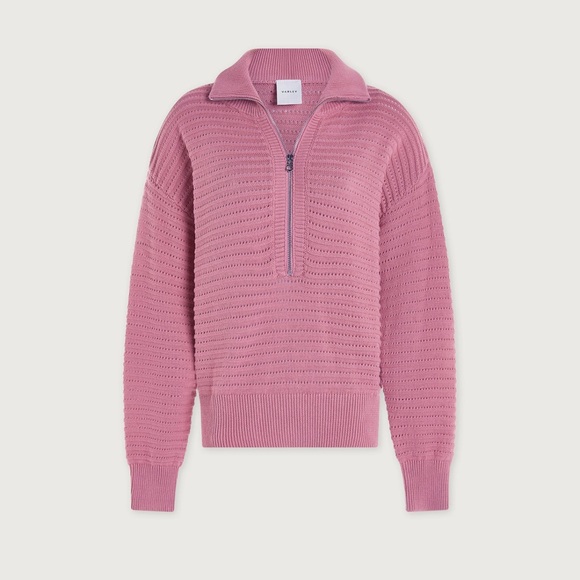 Varley Tara pointelle half zip knit pullover NWT size medium - Picture 3 of 10